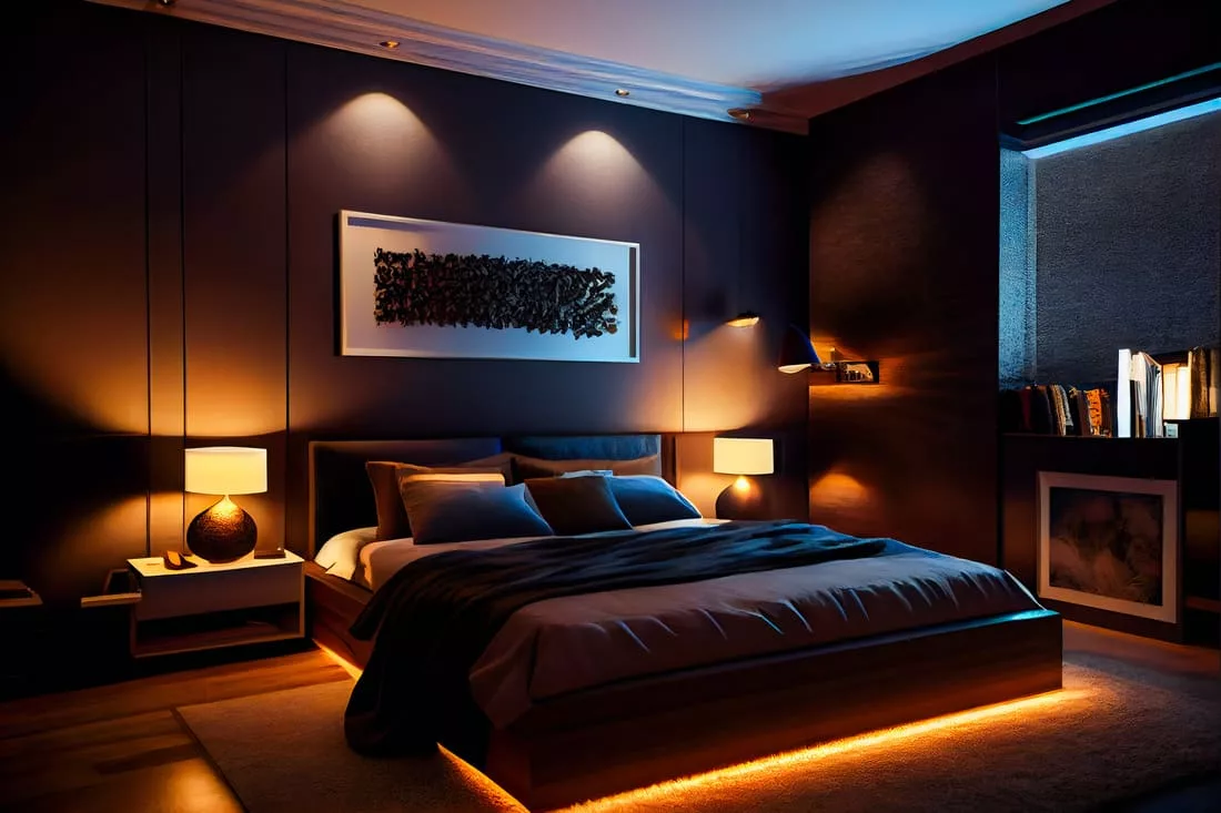 warm colors rooms lighting control