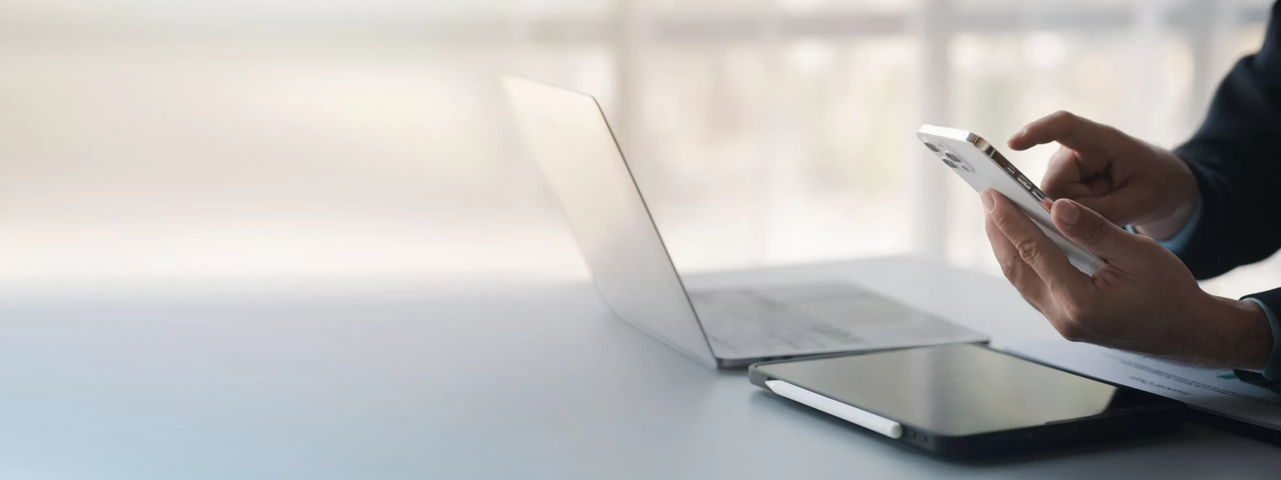 Computer person downloading on multiple devices